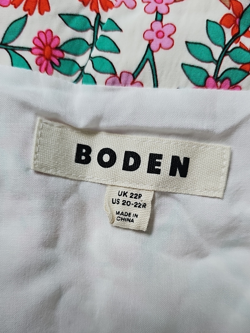 NWOT BODEN Floral Godet Tea Dress Maxi V-Neck Fit & Flare 20 - 22 - Picture 13 of 15